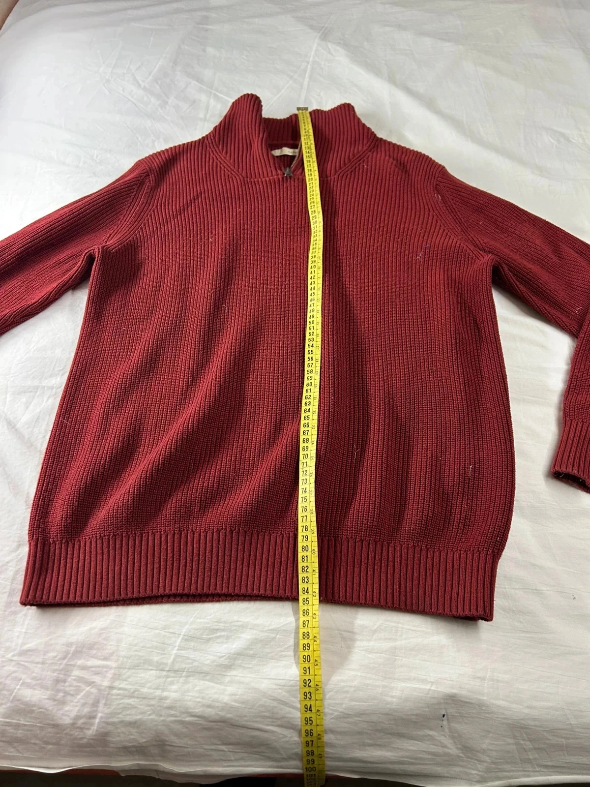 Rode bordeaux celio halve ritssluiting trui – photo 7